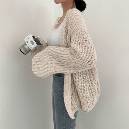Cardigan Tricoté Confortable et Chaud pour Automne/Hiver à Porter à la Maison