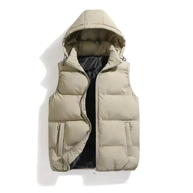 primecuration | Gilet homme avec capuche amovible, léger et confortable