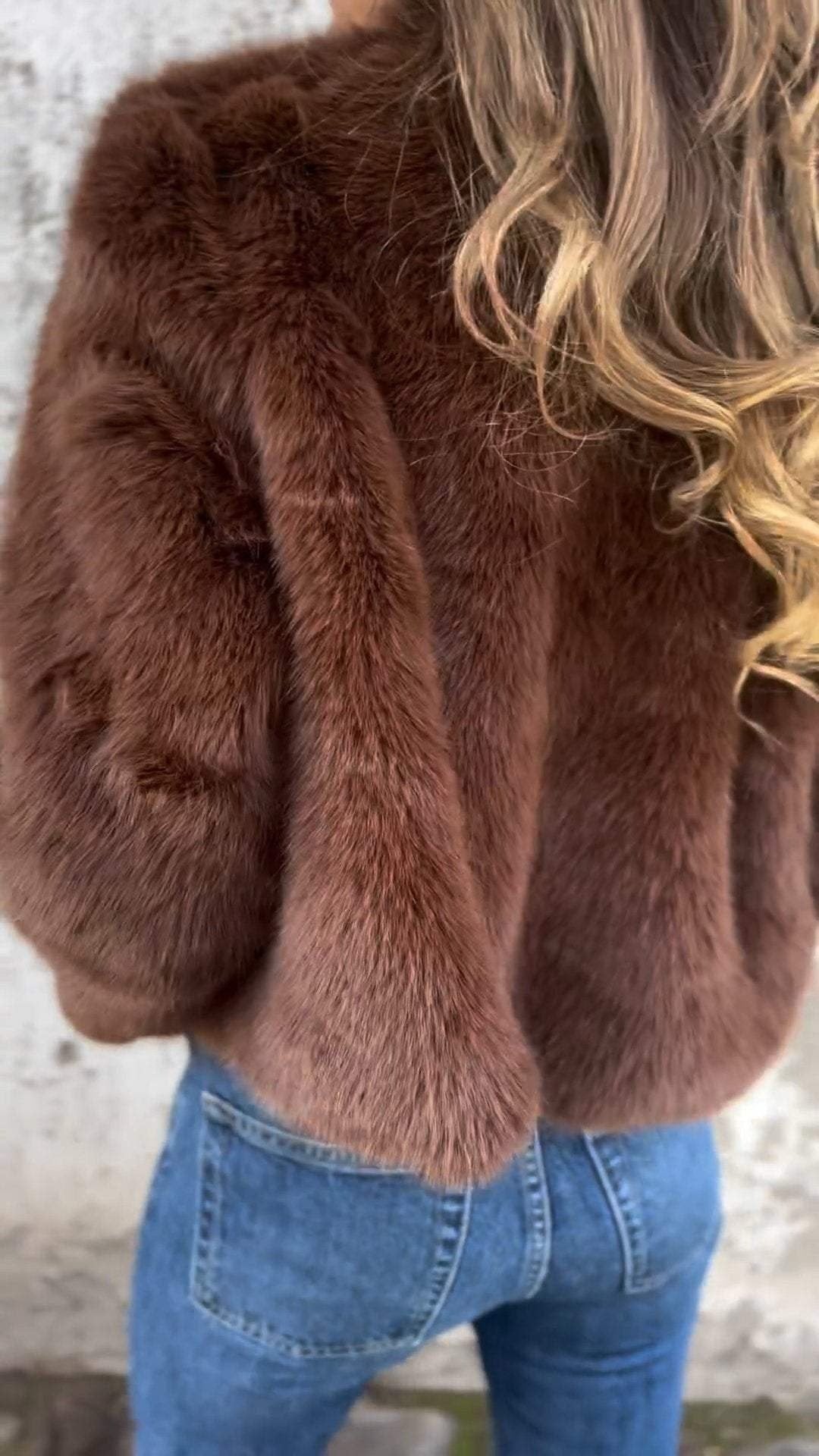 Manteau en fourrure haut de gamme femme – Veste élégante et chic pour hiver