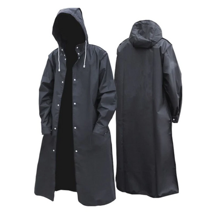 primecuration | Manteau de pluie long homme imperméable avec capuche