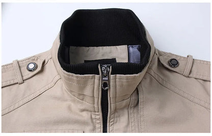 primecuration | Veste Coupe Slim Militaire en Tissu Durable pour Quotidien