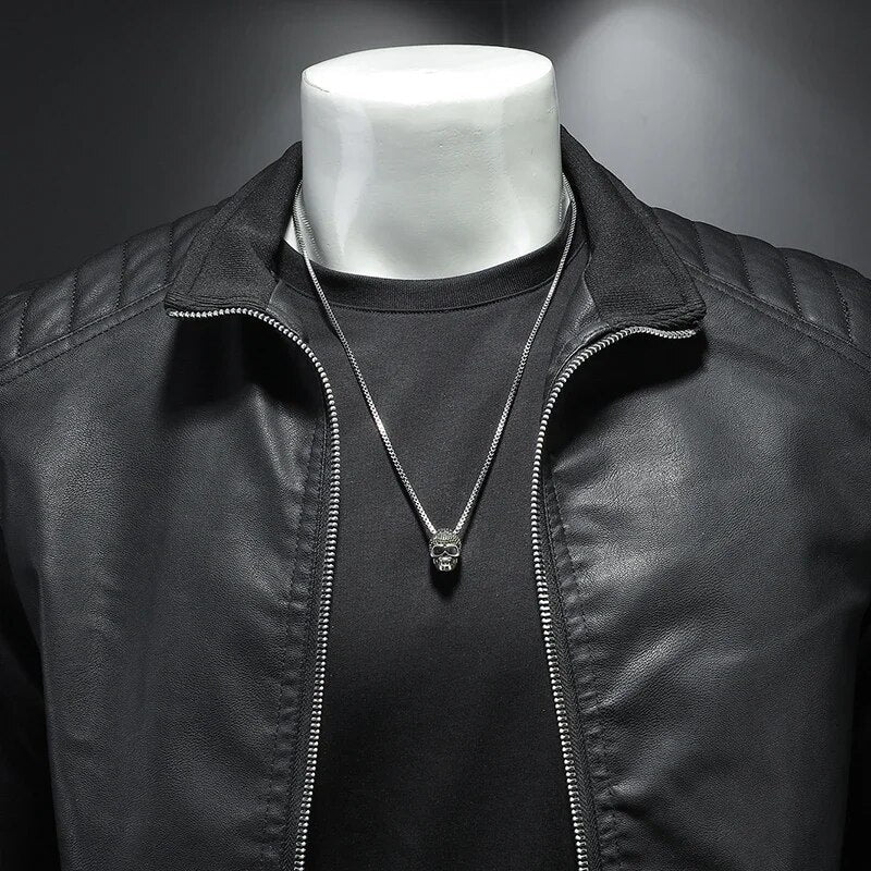 primecuration | Veste de Biker en Cuir - Style Bomber Élégant et Durable