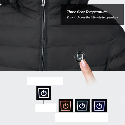 primecuration | Manteau Chauffant Intelligent USB avec Thermostat - Confort Optimal