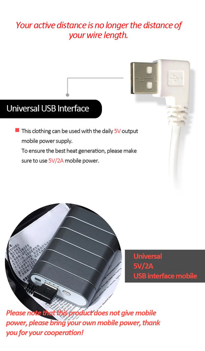 primecuration | Manteau Chauffant Intelligent USB avec Thermostat - Confort Optimal