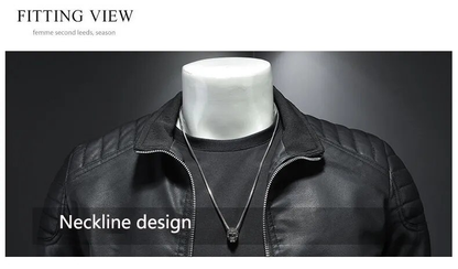 primecuration | Veste de Biker en Cuir - Style Bomber Élégant et Durable