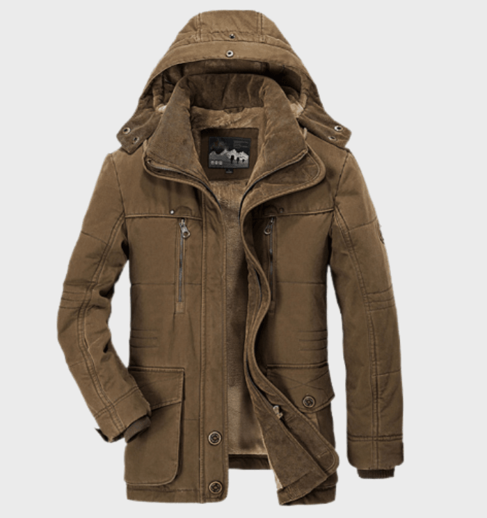 primecuration | Veste d'hiver chaude pour hommes avec capuche - Style Andreas