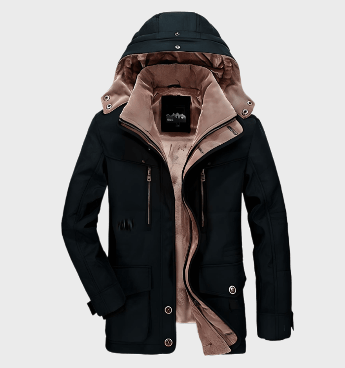 primecuration | Veste d'hiver chaude pour hommes avec capuche - Style Andreas