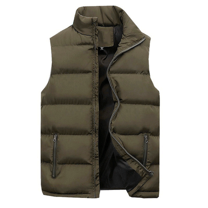 primecuration | Gilet rembourré pour hommes en polyester, léger et chaud