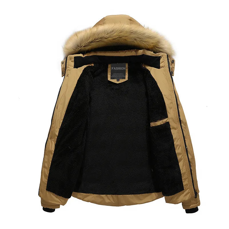 primecuration | Manteau d'hiver avec capuche, chaud et élégant