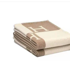 Couverture douce chaude – Plaid en laine classique pour canapé et lit