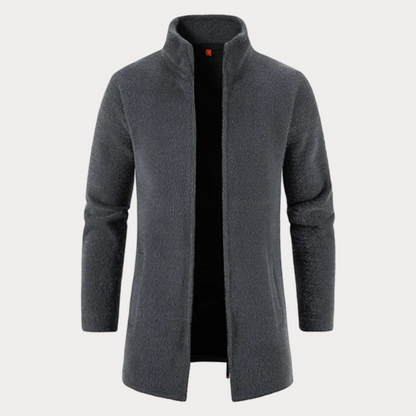 primecuration | Manteau en laine à col roulé pour hommes, élégant et chaud