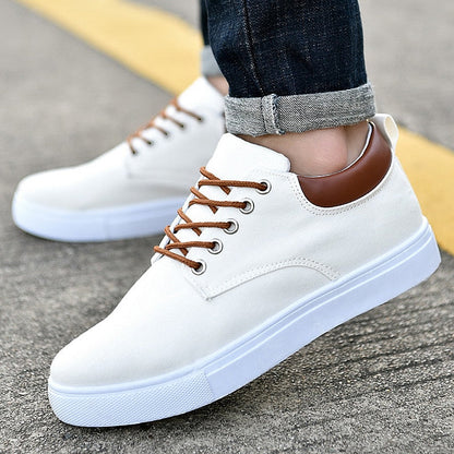 primecuration | Baskets robustes pour hommes, semelle blanche, confort et style