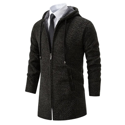 primecuration | Hoodie en laine mi-long pour hommes - Style confortable et chic