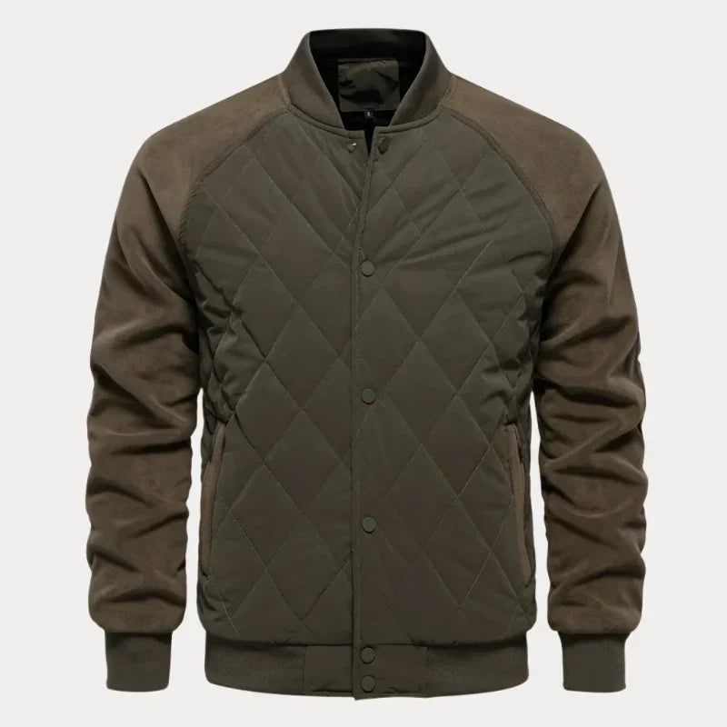 primecuration | Veste bomber matelassée homme col montant chaude et élégante