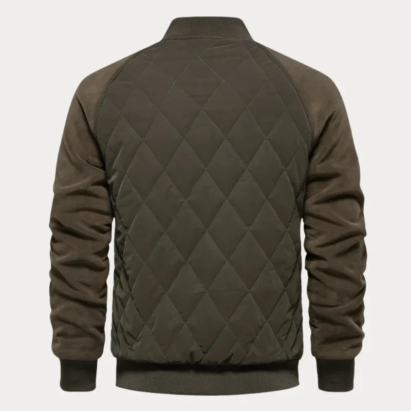 primecuration | Veste bomber matelassée homme col montant chaude et élégante