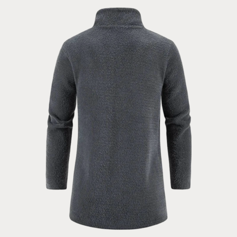 primecuration | Manteau en laine à col roulé pour hommes, élégant et chaud