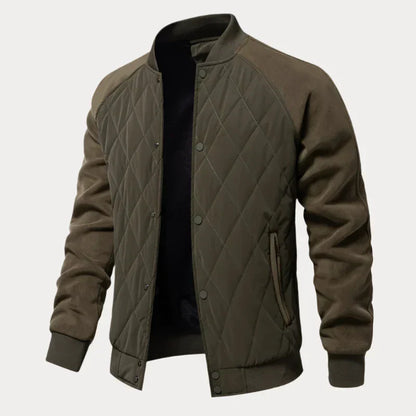 primecuration | Veste bomber matelassée homme col montant chaude et élégante