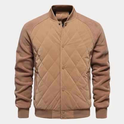 primecuration | Veste bomber matelassée homme col montant chaude et élégante