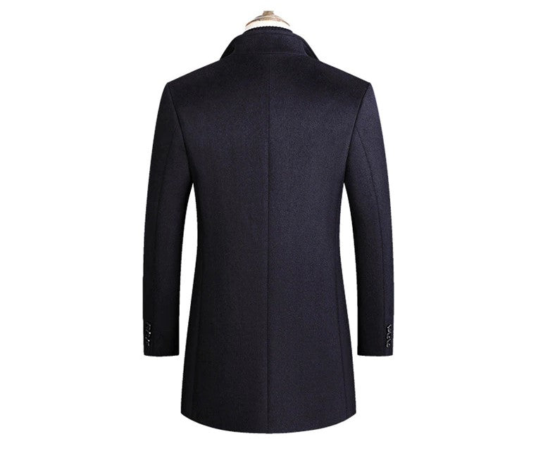primecuration | Manteau long en laine pour hommes - Élégant, chaud et confortable