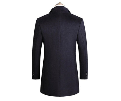 primecuration | Manteau long en laine pour hommes - Élégant, chaud et confortable