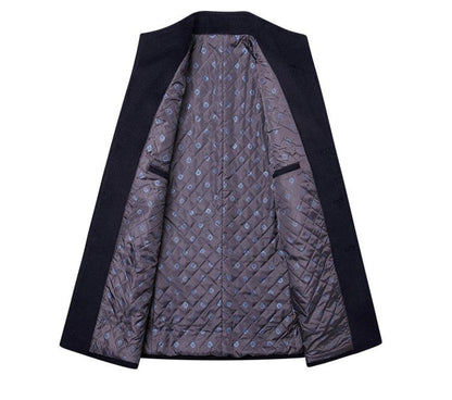 primecuration | Manteau long en laine pour hommes - Élégant, chaud et confortable