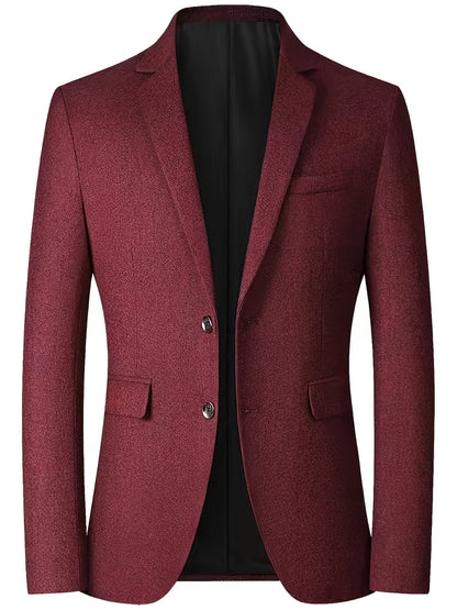 primecuration | Blazer semi-formel en tissu léger pour hommes, élégant et confortable