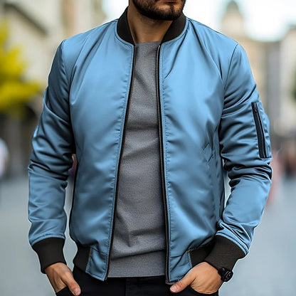 primecuration | Veste Bomber Tendance en Cuir pour Hommes - Style Urbain et Confortable