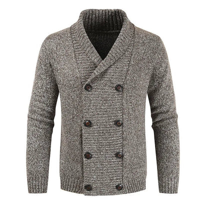 primecuration | Veste en tricot pour hommes, double boutonnage, élégante et confortable