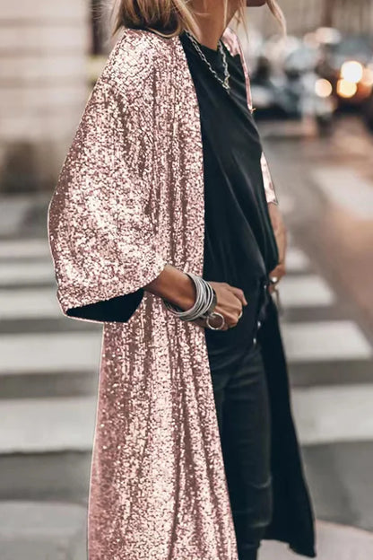 Veste à Paillettes Brillantes pour Femme - Élégante et Chic pour Sorties