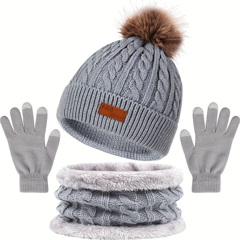 Bonnet et Gants d'Hiver Essentiels pour Femmes en Laine Douce et Élégante