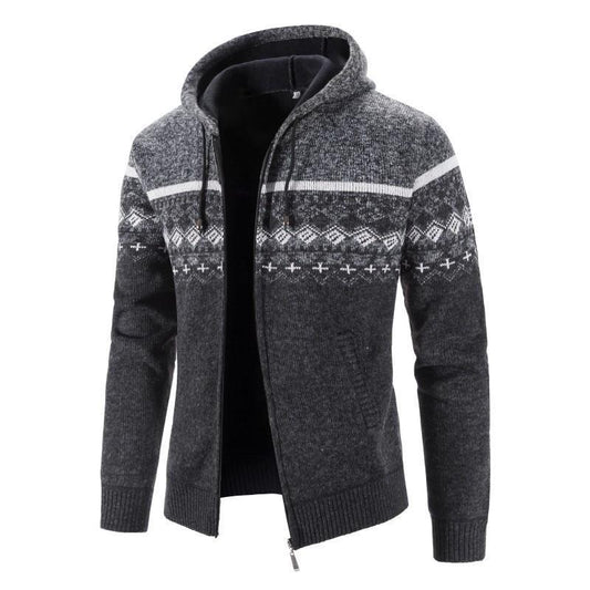 primecuration | Hoodie en tricot pour hommes avec zip, confort et style