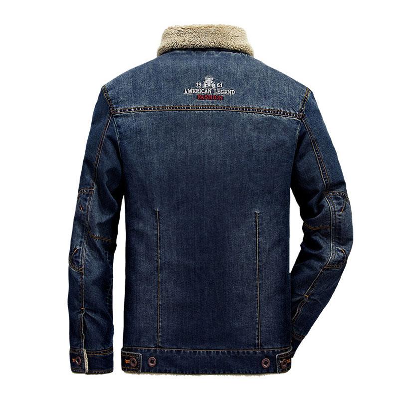 primecuration | Veste en jean pour hommes, style décontracté avec col revers