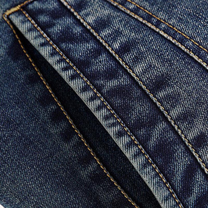 primecuration | Veste en jean pour hommes, style décontracté avec col revers