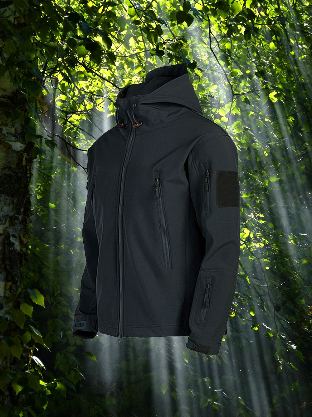 primecuration | Veste imperméable légère pour hommes - Outdoor, respirante, coupe-vent