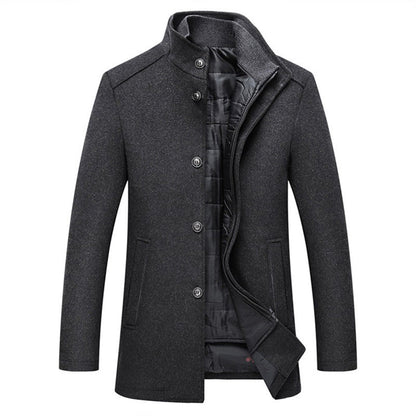 primecuration | Manteau en laine coupe-vent pour hommes